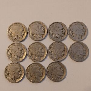11- United States of America 5 Cent Buffalo - Indian Head Nickels 1900's
